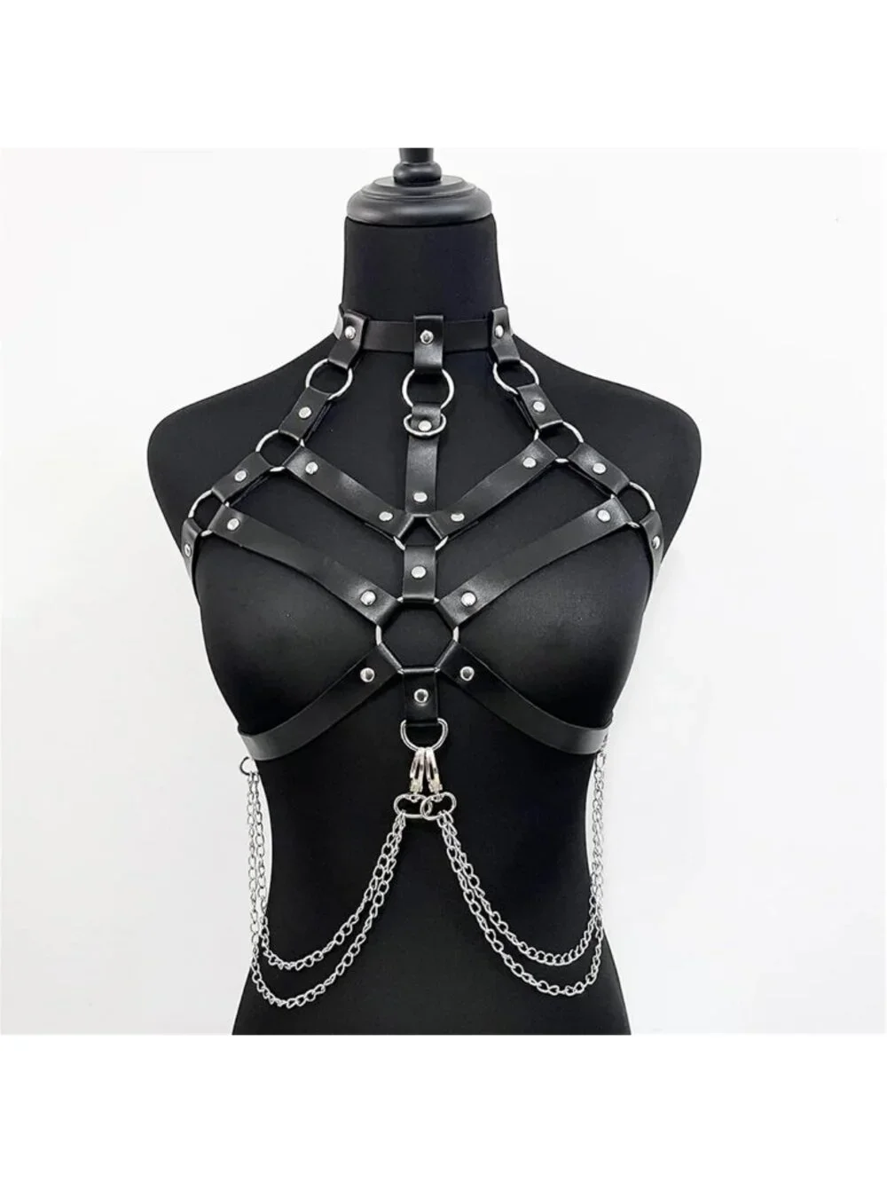 Punk Women’s Body Chain Belt - Goth BDSM Lingerie Bondage Accessory Kit